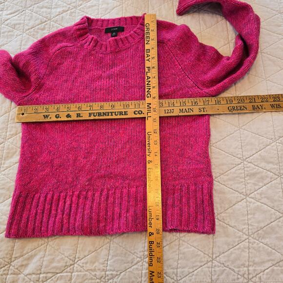 J.Crew Sweater Women's XS Pink Alpaca Wool Blend Crew Preppy Casual Academia - Picture 6 of 6
